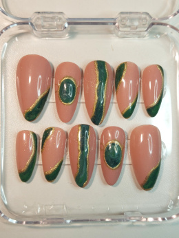 Peach & Emerald