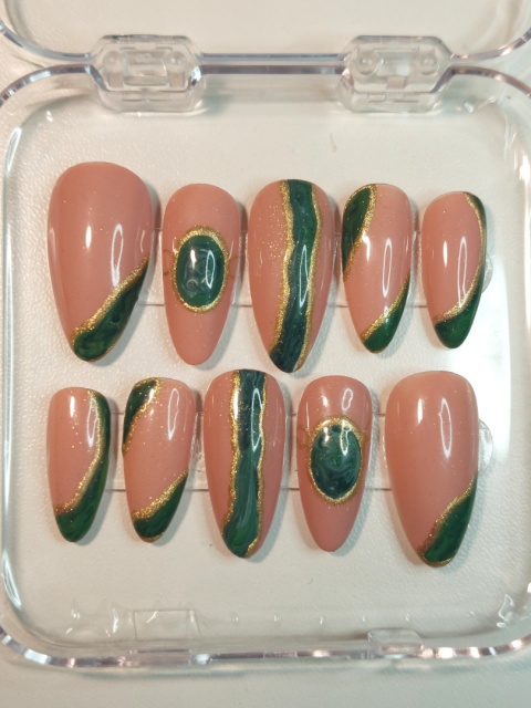 Peach & Emerald